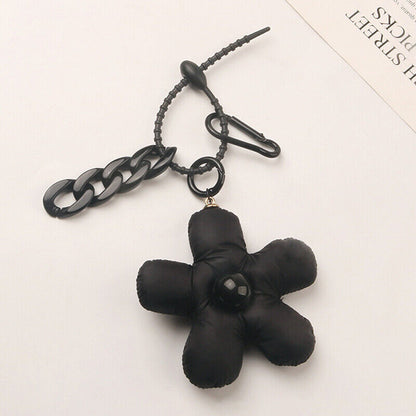 Keychain Black Green Couples Matching Bag Charm Flower Accessories Cute Lanyard