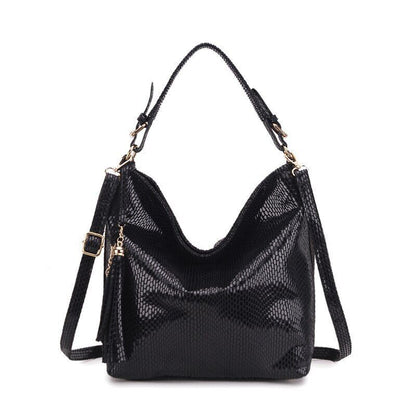 Hobo Messenger Shoulder Bag Vintage Tassel Leather Handbag Big Crossbody Purse