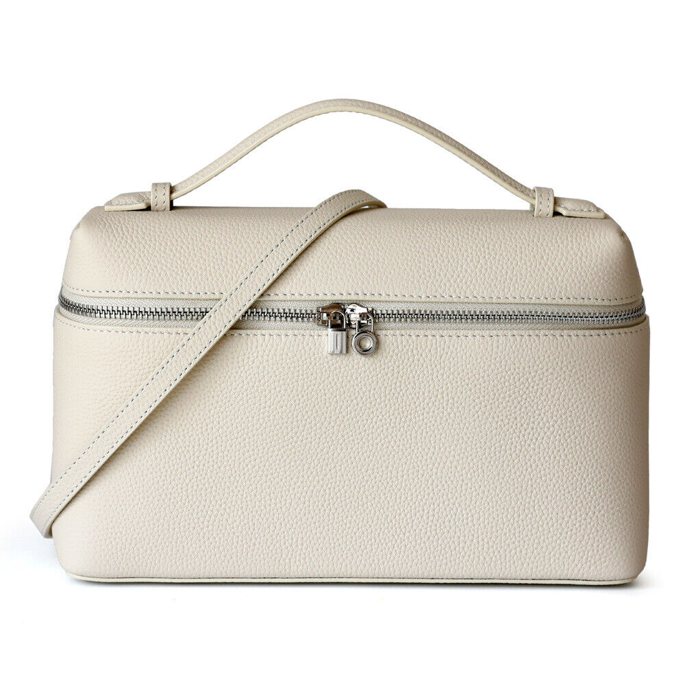 Medium Real Leather Tote Box Clutch Bag Shoulder Bag Crossbody Purse Fashion