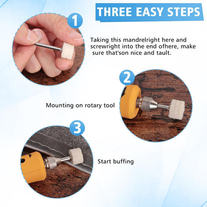 110Pcs Buffing Wheel for Dremel Polishing Kit, Polishing Wheel for Dremel Tool A