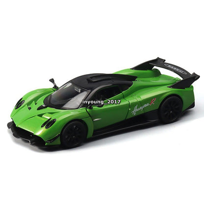 1/32 Pagani Huayra R Model Car Diecast Toy Cars Toys for Boys Kids Gifts Green