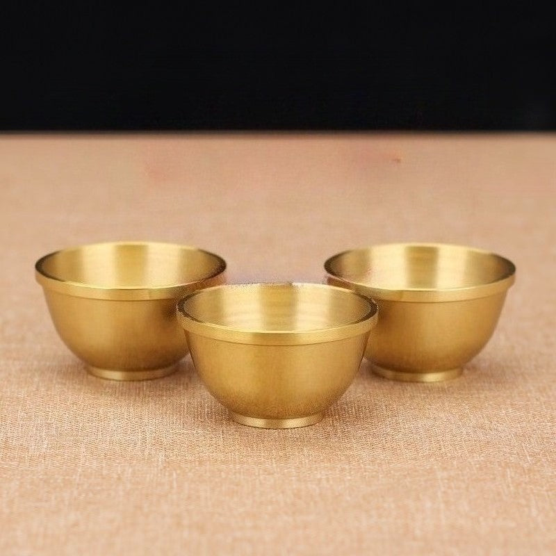 1pc New Copper Water Supply Cup Tea Cup Offering Buddha Purified Water Cup