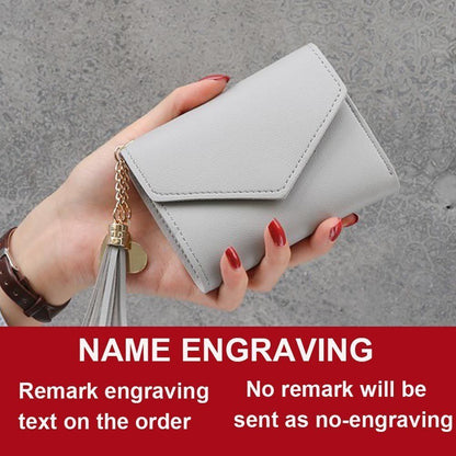 Short Leather Women Wallets Customized Mini Card Holder Purse 11*9*1.5 CM 1 PC