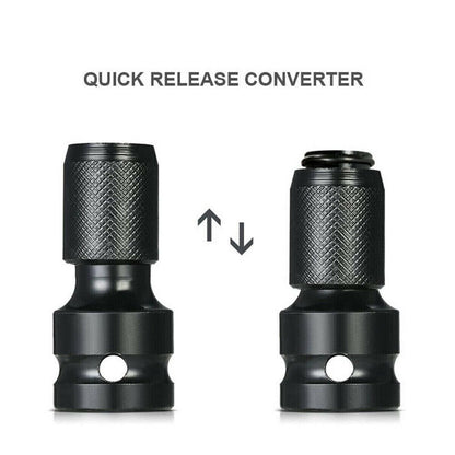 2Pcs 1/2 " To 1/4 " Socket Impact Wrench Socket Adapter Spanner Drive Converter