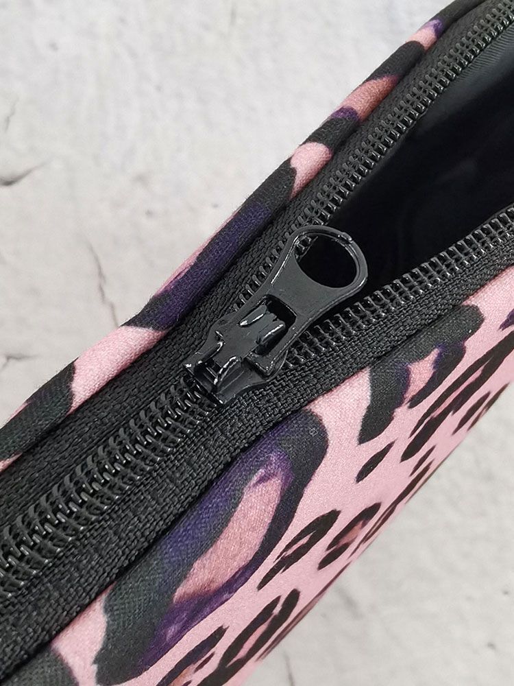 Leopard Printed Cosmetics Organizer Bag Storage Waterproof Makeup Purse Travel