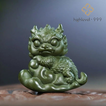 Auspicious Clouds Qilin Purple Sands Tea Pet Tea Decoration Sculpture Tea Play