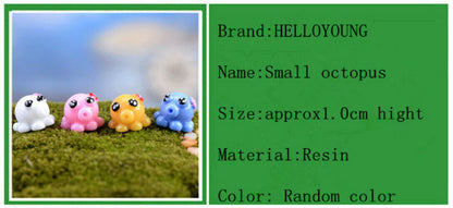 Mini 8pcs Small Octopus Decoration Supplies Moss Micro Landscape Garden Deco