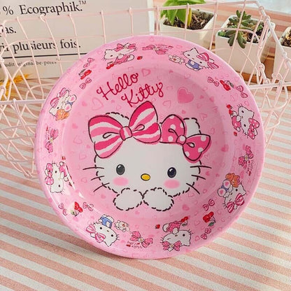 Cute My Melody Hello Kitty Fruit Dishes Bowl Cartoon Food Plate Home Tableware