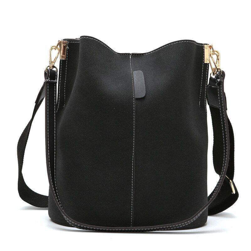 Women Bucket Bag PU Leather Top-handle Bags Crossbody Bags Women Shoulder Bag