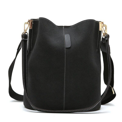 Women Bucket Bag PU Leather Top-handle Bags Crossbody Bags Women Shoulder Bag