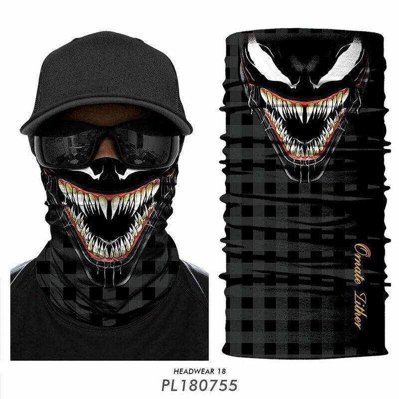 Bandana Mask Neck Gaiter Plaid Hunting Camping Scarf Quick Drying Winter Bicycle
