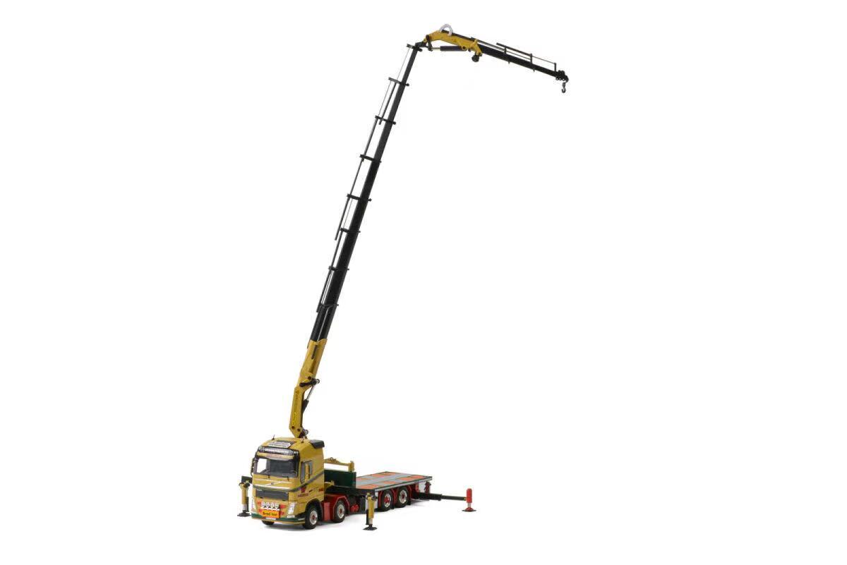 1:50 WSI 8x2 PALFINGER Truck-mounted Crane Flatbed Truck Machine Diecast Model