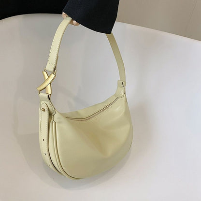 Vintage Bag Synthetic Leather Zipper Shoulder Purses Simple Handbags 28*15*8 CM