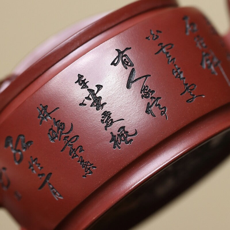 Handmade Tea Pot Carved Chinese Original Ore Real Yixing Zisha Purple Clay Pot