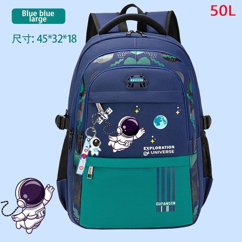 50L Schoolbag Primary School Students Spine Protection Super Light Backpack Boys