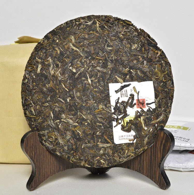 2014 Pu'er Tea Golden Seal Series Xiaguan Round Tea T7653 Discus Raw Tee 普洱 357g