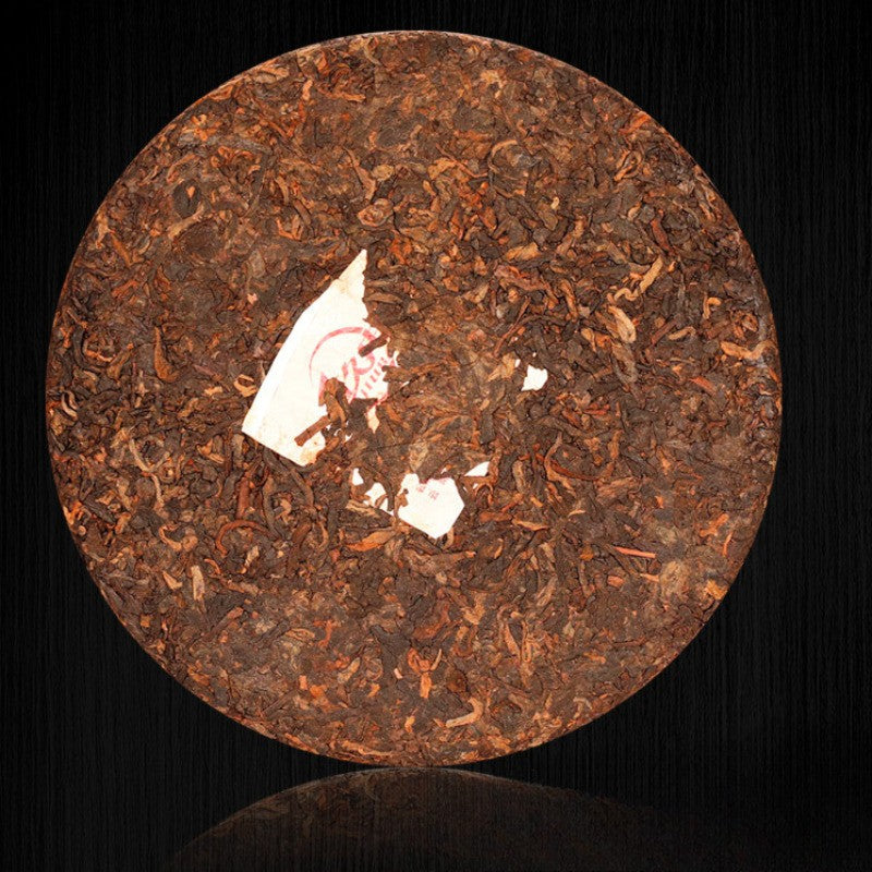 357g Pu'er Ripe Tea Cake Ban Zhang Jinya Yunnan Qizi Tea Cake