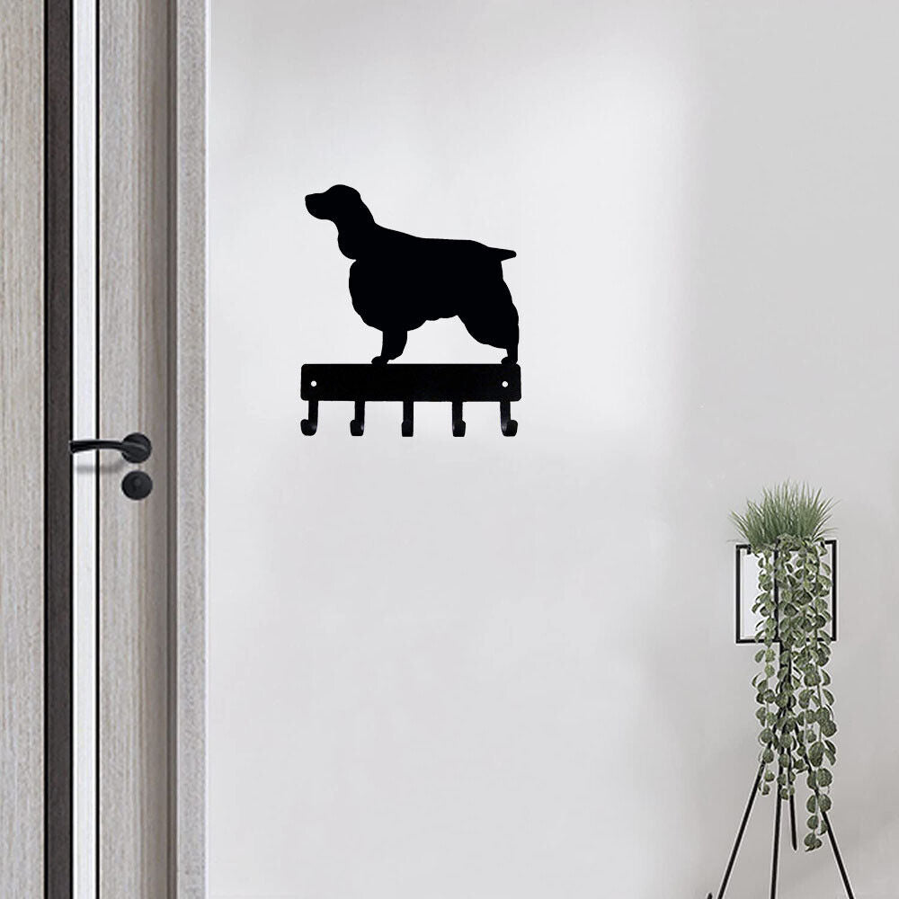 English Springer Spaniel - Key Rack & Dog Leash Hanger Metal Wall Art