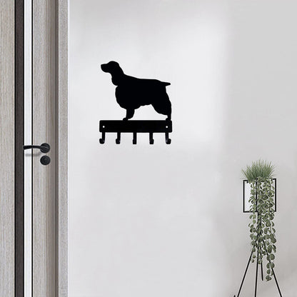 English Springer Spaniel - Key Rack & Dog Leash Hanger Metal Wall Art
