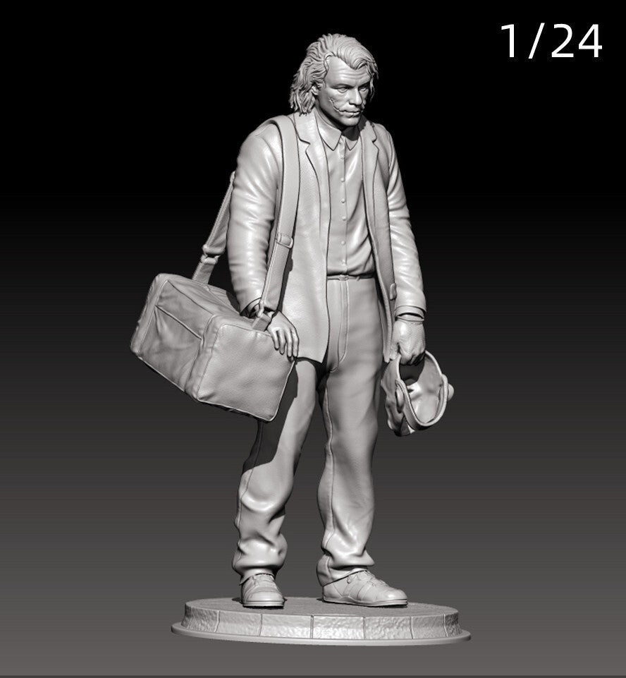 1/24 resin figure model kit H/75mm Movie character clown Unassembled 3D printing