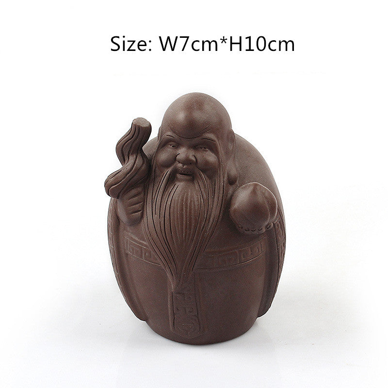 China Novelty Tea Play Statue Pee Doll Smile Buddha Monk Wealth Bring Tea Pet