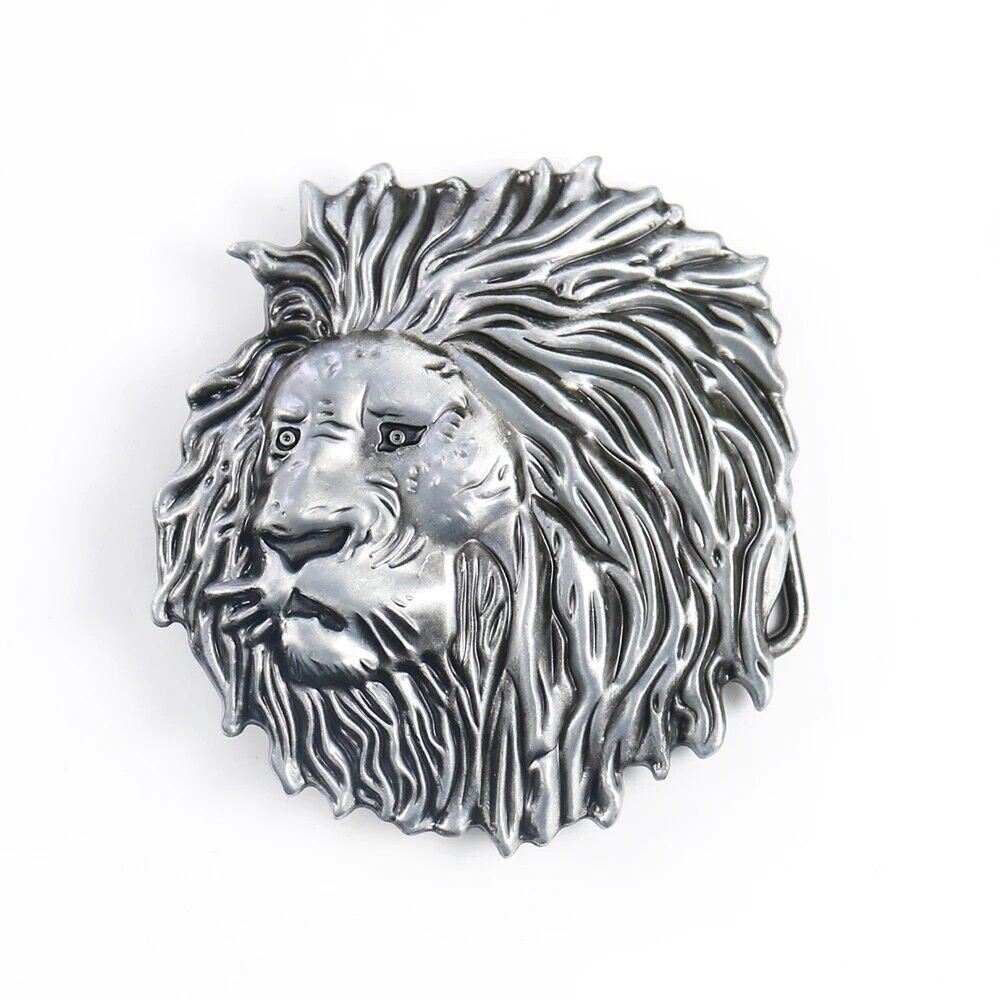 Men Belt Buckles 4cm Width Suitable Animal Lion Western Cowboy Jeans Accessories