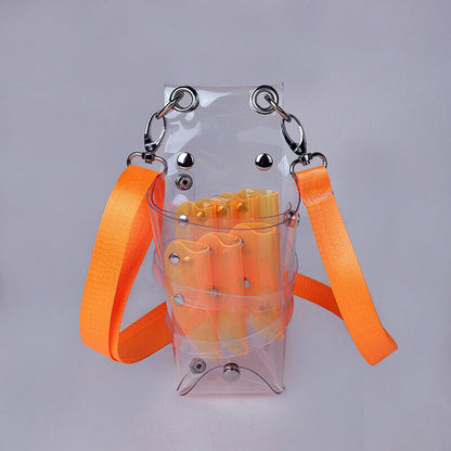 Transparent PVC Hairdresser Scissors Bag Holder Shears Waist Shoulder Bag