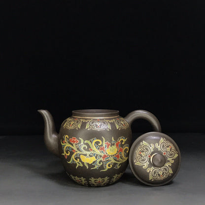 Chinese Yixing Zisha Clay Handmade Exquisite Teapot （鹅蛋壶 底款：金鼎商标）