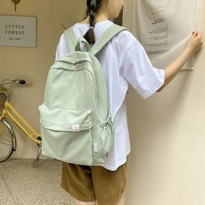 Waterproof Nylon Backpack College Travel Rucksack School Bags 11.4*5.11*16.92"