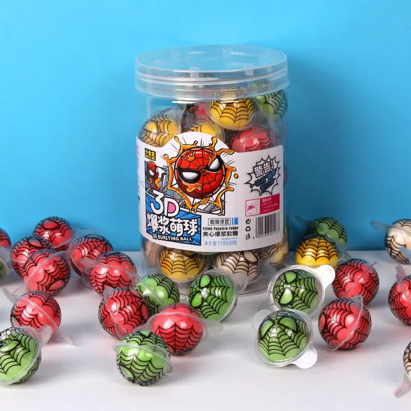 Spherical Gum Eyeball Gummy Candy 30pcs Fruit Flavored 3D Gummy Ball Candy