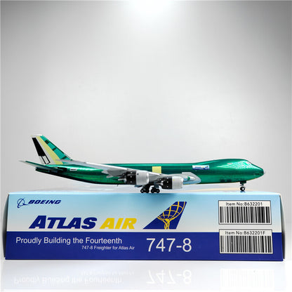 1:400 HX Model ATLAS AIR BOEING B747-8F Aircraft Airplane Diecast Plane Model
