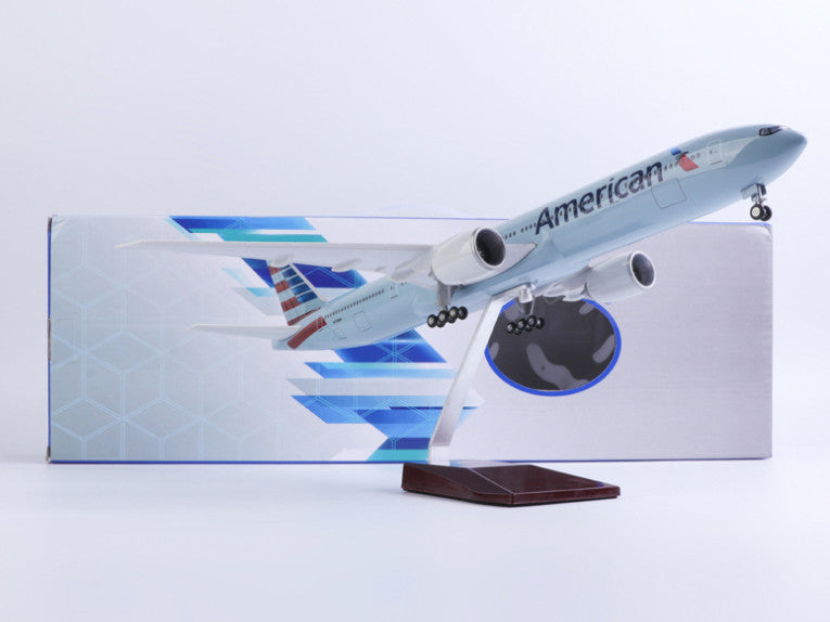 1:157 47CM American BOEING 777-300ER Airplane Landing Gear Resin Aircraft Model