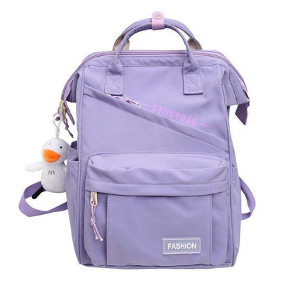 Laptop Waterproof Nylon Bag Traveling Green Backpack Bag College 26*18*40CM Pink