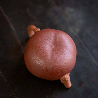 3.4oz Full Handmade Tea Pot Persimmon Design Yixing Zisha Jiangpo Clay Pot 100ml