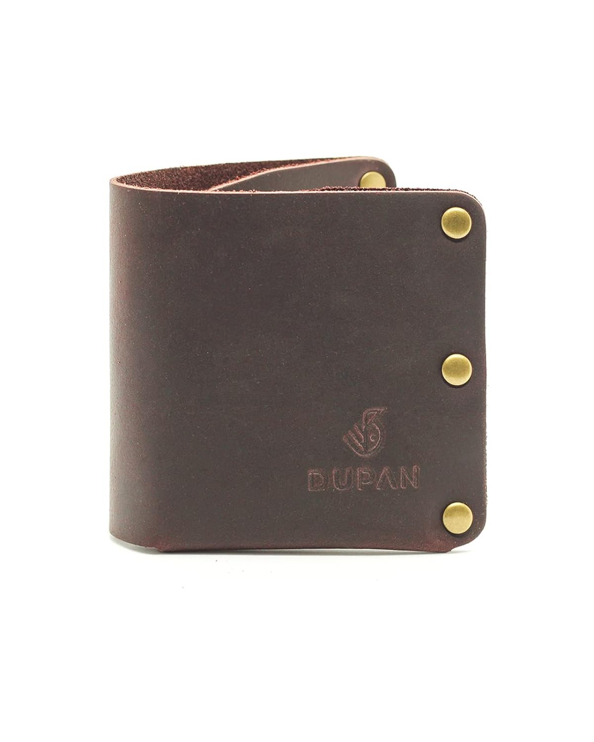 Handmade Full Grain Leather Slim Bifold Wallet Six Card Slots Minimalist Gift