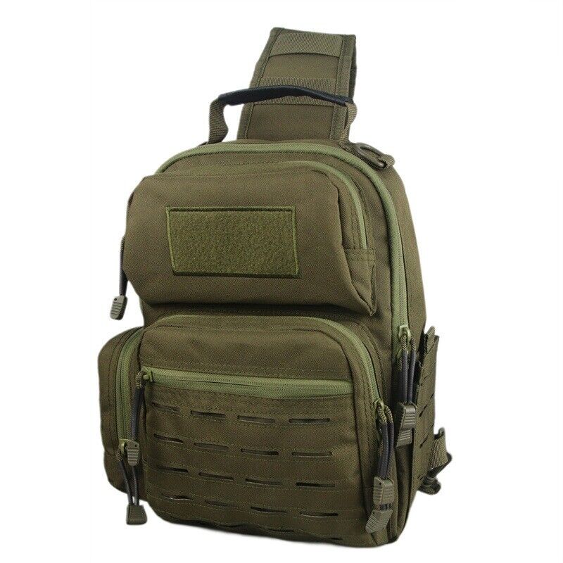 Mens Backpack Tactical Sling Shoulder Bag Molle Travel Chest Pack Outdoor Hiking