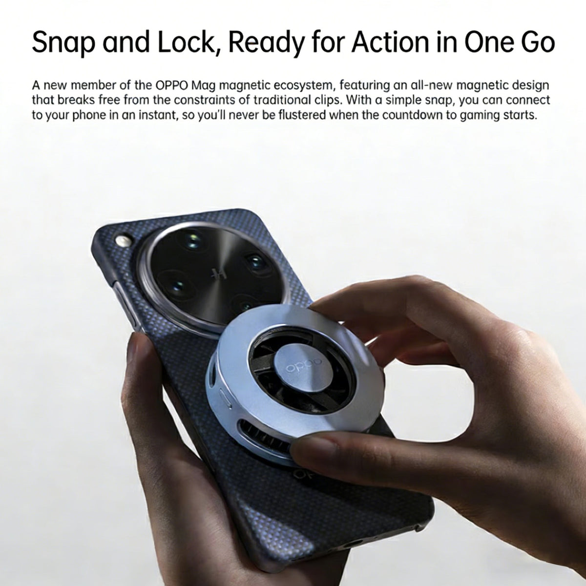 OPPO 27W Mag Cooler for Find 8 Ultra/K13 Turbo –MagSafe, Lightweight Cooling Fan