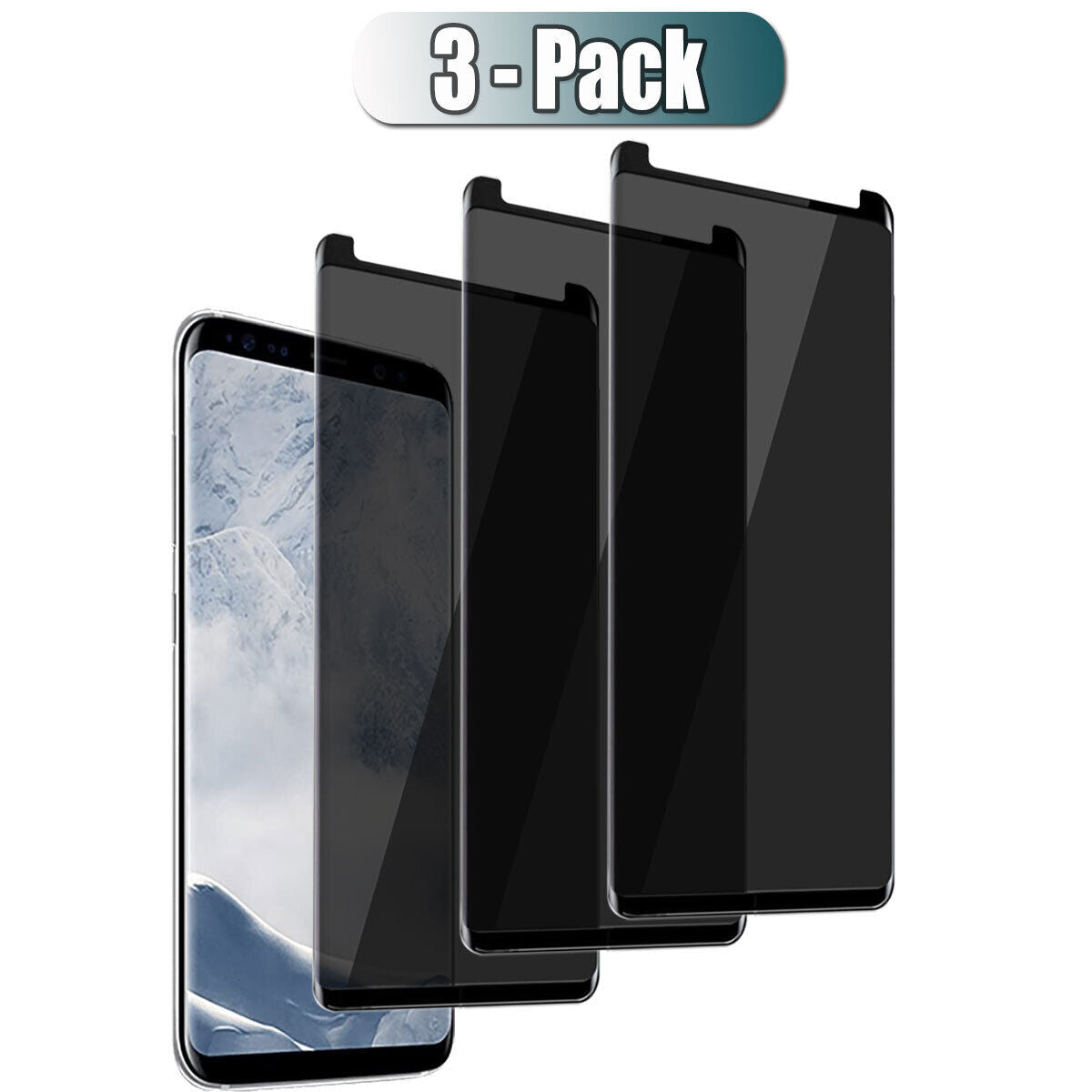 For Samsung Galaxy S8 / S8 Plus Glossy Privacy Tempered Glass Screen Protector