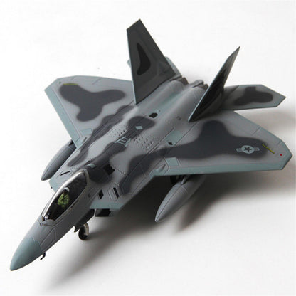 1/100 F-22 Aircraft Model Simulation Raptor Fighter Aviation Military Exhibition