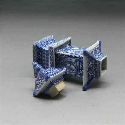 Jingdezhen Old Layered Tower Vase Chinese Blue and White Porcelain Collection