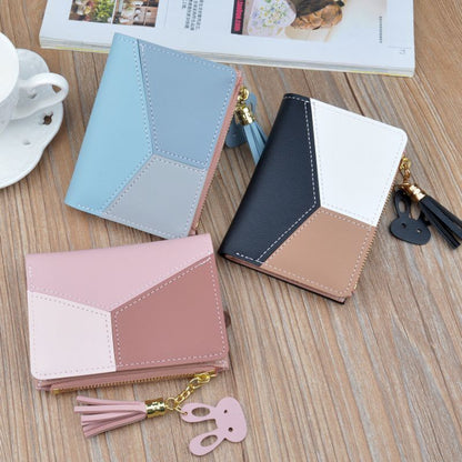 Wallet Short Wallets Zipper Purse Patchwork Wallets Coin Bag Card Holder Leather