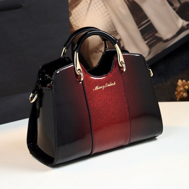 Pillow Shoulder Bag Patent Leather Handbags Messenger Clutch 33*13*22/29*12*20CM
