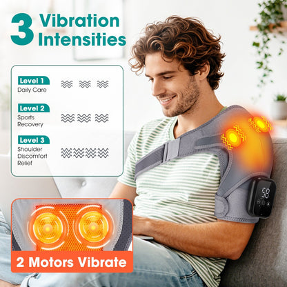 Heating hot compress shoulder/Knee warming vibration massage therapy device
