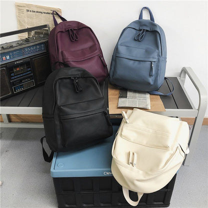 Synthetic Leather Backpack Laptop Bag Rucksack Blue/Purple School Bag 30*16*40CM