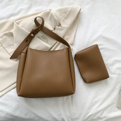 Leather Tote Bag Women Female High Capacity Shoulder Side Bag Handbags