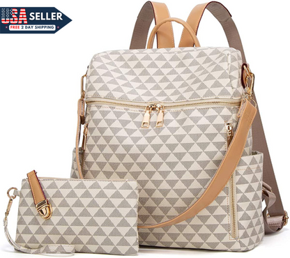 Backpacks for Women Fashion Leather Bag Multipurpose Design Convertible Satch