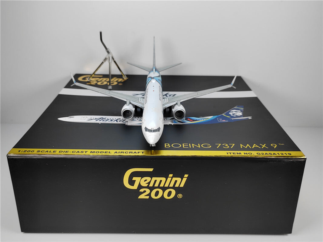1:200 Geminijets Alaska BOEING737MAX9 Passenger Airplane Diecast Aircraft Model
