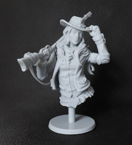 60mm resin figures model Fantasy Female Gunner Unassembled unpainted