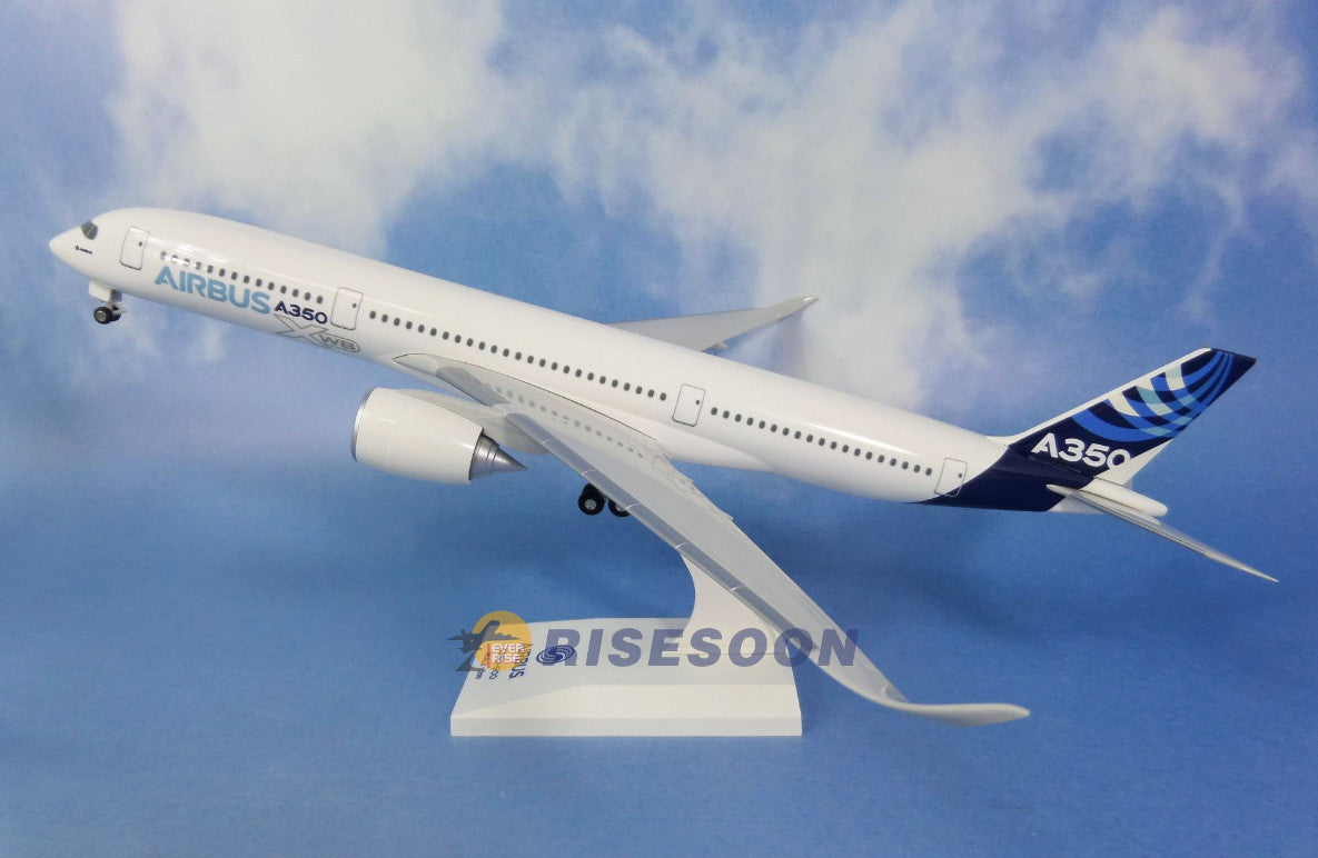 33CM 1:200 Risesoon AIRBUS A350-900 Passenger Plane ABS Plastic Aircraft Model