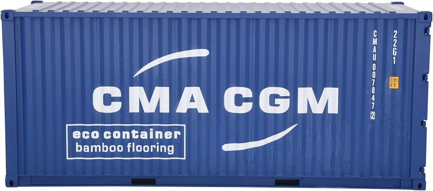1:20 CMA CGM Shipping Container Model Abs Resin & Wood Toy Home Decoration Gift